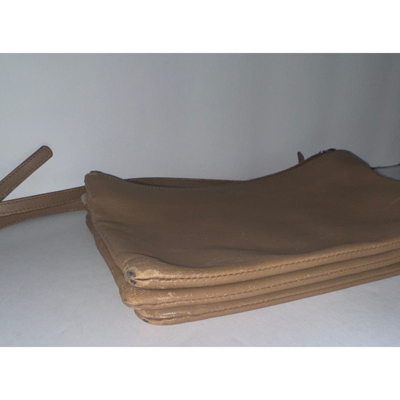 Authentic CELINE Calf Skin Trio Bag Shoulder Bag Crossbody Bag Beige - Small - Picture 9 of 16